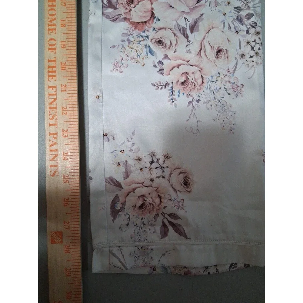 Le Rose Pajama Satin Pants Rose Motif Size XS Cottagecore Feminine